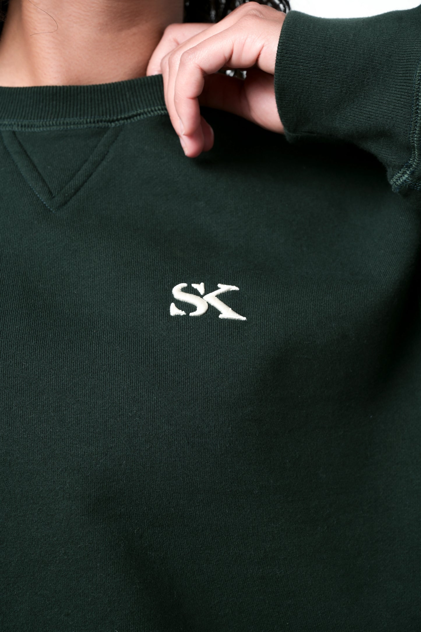 SK Core Fleece Crewneck - Forest Green