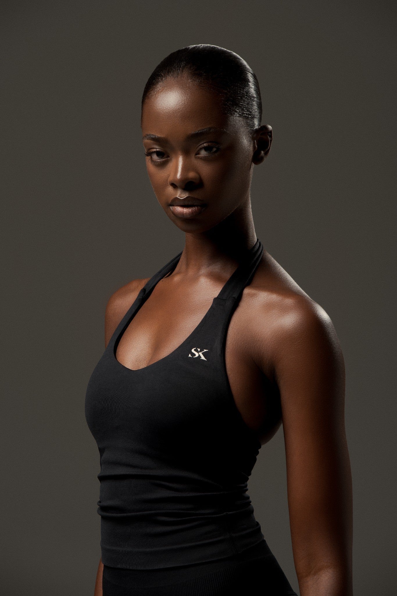 SK Skulpt Halter Tank Black