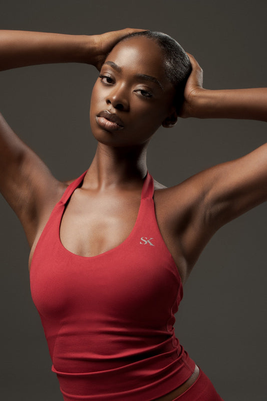 SK Skuplt Halter Tank Red